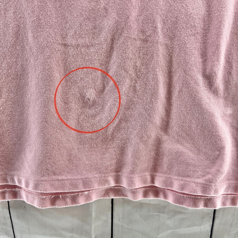 American Eagle LARGE Y2K Women's Pink Polo Barbiecore Shirt Short Sleeve Top - Picture 6 of 7